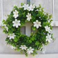 thumbnail image 2 of DOLITY 12 Inches Eucalyptus Wreath Garland Artificial Leaves Fake Flower Artificial for White, 2 of 8