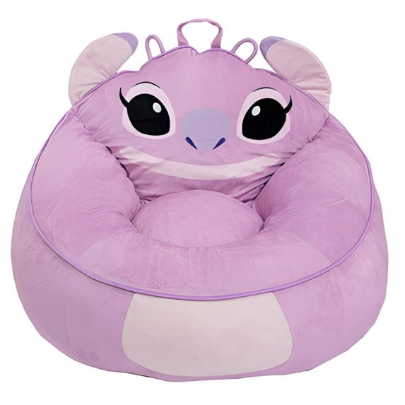 Fauteuil pouf en mousse compressée Angel pour enfants, Rose