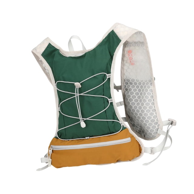 Almencla Gilet de Course pour Hommes Réfléchissant Équipement Sac de Sport de Plein Air pour Randonnée Sentier Jogging Vert Foncé