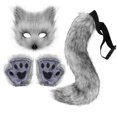 thumbnail image 3 of Realistic Furry Gloves and Tail Halloween Set for Festive and Events, 3 of 3