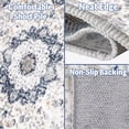 thumbnail image 2 of 6'7"x10' Area Rugs for Living Room, Meafeng Non Slip Carpets Machine Washable Retro Rug for Bedroom Decor 7x10, Blue, 2 of 8