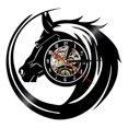 thumbnail image 1 of CEHVOM Vinyl Record Wall Clock Horse Head Shape Creative Retro Nostalgic Wall Clock, 1 of 9