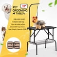 thumbnail image 2 of Yaheetech Table de Toilettage Pliable pour Animaux avec Cordon à Boucle, Noir, 2 of 8