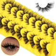 thumbnail image 2 of HSHDLDF ALICROWN Lashes Cat Eye False Eyelashes Wispy Strip Fake Eyelashes Fox Eye Lashes Mink Fluffy Eyelashes with Clear Band 9 Pairs Long False Lashes, 2 of 7