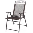 thumbnail image 3 of Patiojoy 4PCS Folding Sling Chairs Patio Garden Pool, 3 of 7