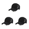 thumbnail image 4 of kurtrusly Casquette de Baseball Réglable Accessoire pour Vie Élégante Classique Noir 3Ensemble, 4 of 6
