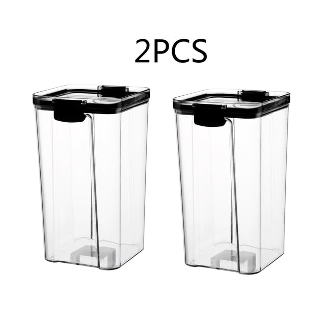 EGNMCR Pot de Cuisine Scellé avec Couvercle Boîte de Conservation pour Grains Entiers Contenant de Rangement 2 Pcs
