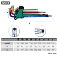 thumbnail image 3 of Harpily Faucets Accessories Allen Key Metric&Sae Set Key Metric Set Toolant Allen Set Metric Allen Set Small Allen Set T Handle Long Allen Set of Furniture One Size Multi-Color, 3 of 8