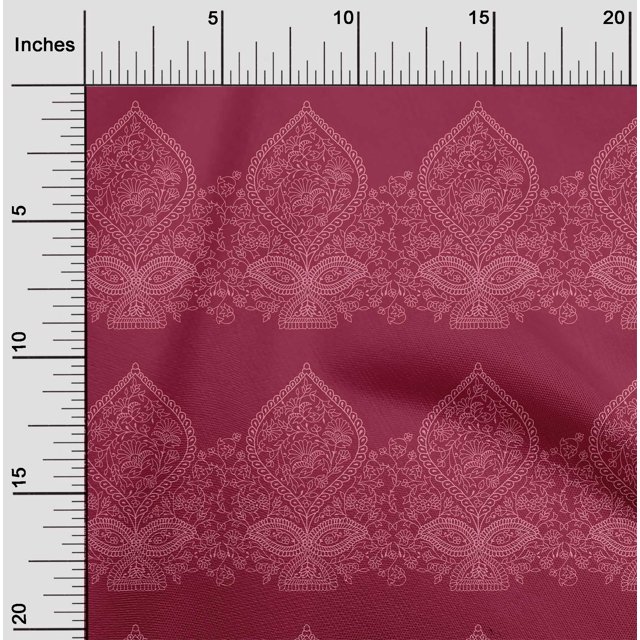 oneOone Tissu Viscose Georgette Feuilles & Floral Tissu Décoratif Imprimé BTY 42 Pouces de Large