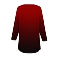 thumbnail image 5 of SwiftWear T-Shirts pour Femmes Mode Tendance Col Rond Manches Mi-Longues T-Shirt Couleur Dégradée Décontracté Ample Hauts Basiques, 5 of 5