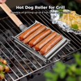 thumbnail image 2 of 2 Pcs Rouleau à Hot-Dogs pour Gril, Support à Saucisses avec Poignée en Bois, Gril à Hot-Dogs BBQ pour Hot-Dogs Cuits Uniformément, 2 of 7