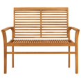 thumbnail image 2 of vidaXL Garden Bench with Anthracite Cushion 112 cm Solid Teak Wood, 2 of 5