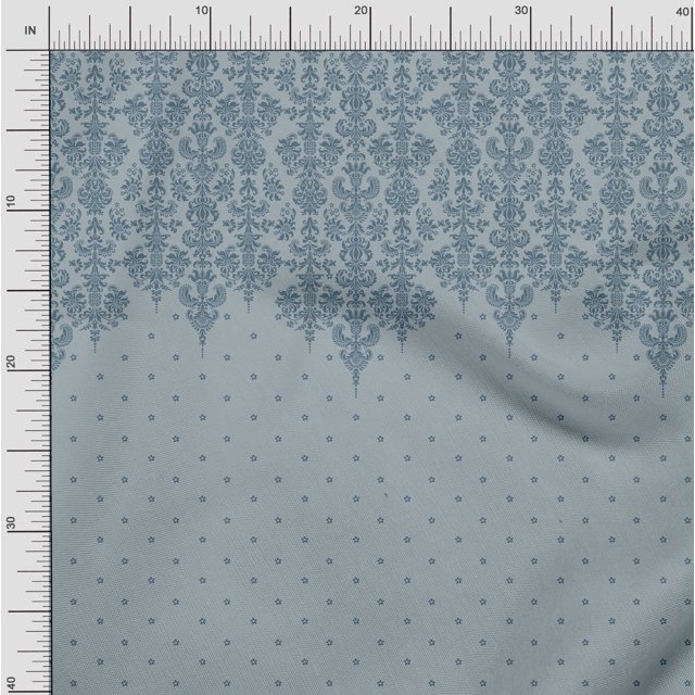 Soimoi Polyester Crepe Fabric Floral Block Panel Print Sewing Fabric Yard 52 Inch Wide