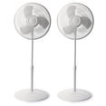 thumbnail image 1 of Lasko Ventilateur sur Pied Oscillant à 3 Vitesses de 16 Pouces, Réglable, pour Plancher (Lot de 2), 1 of 6
