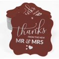 thumbnail image 2 of Inkdotpot Pack Of 50 Real Silver Foil Bracket Shape Paper Tags Thanks From The New Wedding Favor Hang Tags, 2 of 7