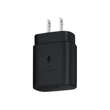 Samsung EP-TA800 - Adaptateur d'Alimentation - 25 Watts - 3 A - NFC (USB-C à 24 Broches) - Noir - pour Galaxy A20, A50, A70, A8s, M30, M40, Note10, S20, S20 5G, S20+ 5G, Z Flip, Z Flip 5G