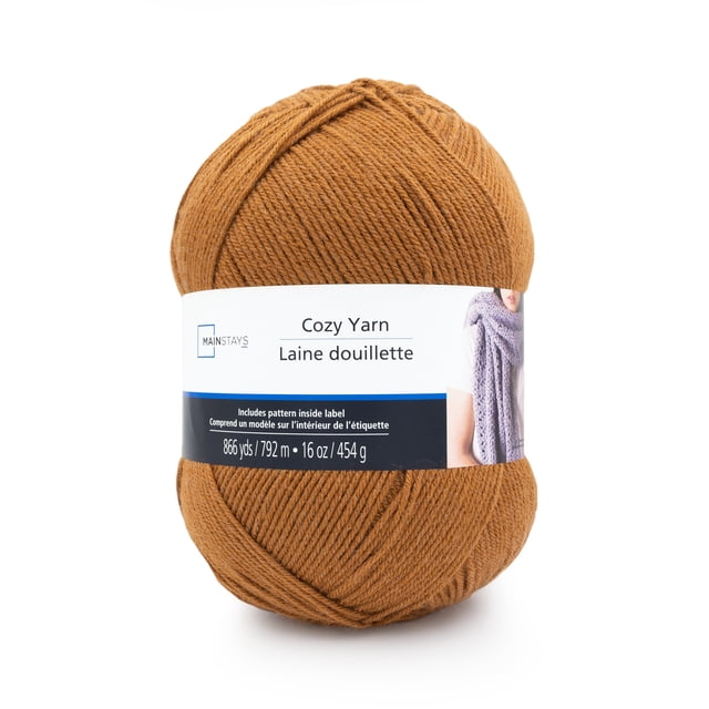 Mainstays Cozy Medium Acrylic Yarn 1 Ball, 454g / 792m