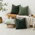 thumbnail image 3 of Lomyolo Set of 4 Chenille Pillow Covers - 18x18 Inch Soft Farmhouse Decor for Couch, Sofa, Bedroom Spring Summer Farmhouse Accent Boho Cushions Decor, 3 of 6