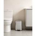 thumbnail image 4 of 5L Stainless Steel Step Trash Can – Rectangular Waste Bin with Soft-Close Lid, Removable Inner Bucket, Fingerprint-Resistant Finish and Anti-Slip Base for Bathroom, Kitchen and Office – 21 × 18.8 × 27, 4 of 8