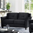 thumbnail image 2 of Hartford 2 Piece Microfiber Loveseat and Chair Set in Black, 2 of 3
