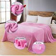 thumbnail image 2 of Flannel Fleece King Size Summer Blanket All Season 350GSM Lightweight Throw for The Bed Extra Soft Brush Fabric Winter Warm Sofa Blanket 90" x 108"(Pink King), 2 of 2