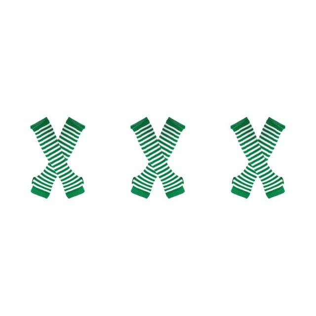 Decodeary Bas Épais Confortables et Faciles à Porter en Polyester Application Grand Vert et Blanc 3Ensemble