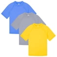 thumbnail image 1 of BIG ELEPHANT 3 Pack Kids Short Sleeve Rash Guard Shirt UPF 50+ Protection Swimwear Quick Dry Swim Tee Youth Rashguard, 1 of 5