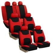 FH Group 3 Row Light & Breezy Car Seat Covers for Auto SUV, 7 Seaters - Full Set