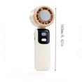 thumbnail image 5 of Handheld Portable Fan with LED Digital Display, USB Rechargeable Mini Fan, 5 Speeds, Compact Travel Fan for Office, Outdoor, Camping, Black, 5 of 5
