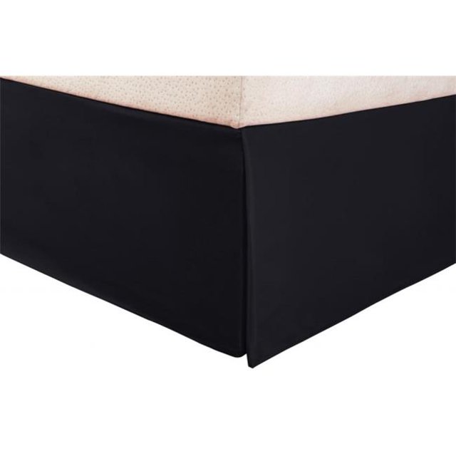 Jupe de Lit Très Grand en Microfibre Noire Unie