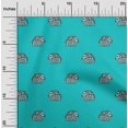 thumbnail image 1 of oneOone Silk Tabby Fabric Elephant Block Print Fabric By Yard 42 Inch Wide, 1 of 4