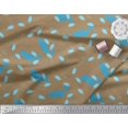 thumbnail image 2 of Soimoi Poly Georgette Fabric Fishing Hook,Fish & Whale Ocean Print Fabric by Yard 52 Inch Wide, 2 of 3