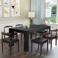 thumbnail image 3 of Gymax Table à Manger Rectangulaire Moderne de 63 Pieds' pour 6 Personnes, Mobilier de Cuisine, 3 of 10
