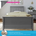 thumbnail image 2 of BEDSMART Lit Simple en Bois Massif / Gris, 2 of 7