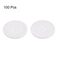 thumbnail image 3 of Unique Bargains White Resin Round 4-Hole Sewing Buttons (100 Pack), 3 of 5