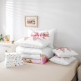 thumbnail image 4 of Erosebridal Kawaii Bowknot Bedding Queen Size,Cartoon Sheep Rabbit Bedding Sets Queen Size,Floral Decor,Reversible,Lightweight,7pcs, 4 of 5