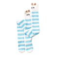 thumbnail image 3 of Chaussettes en Molleton Corail pour Femmes au-Dessus du Genou Épaissies Chaudes Serviette de Sommeil Chaussettes Rayées, 3 of 3