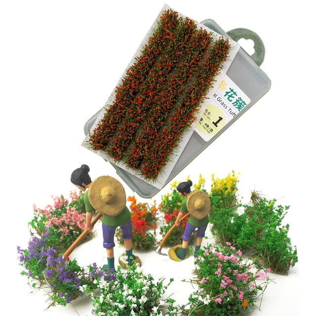 Dvkptbk Simulation Striped Grass Clump Flower Cluster Striped Box Packaging Sandbox Shrubbery Sandbox Scene Wilderness home decor