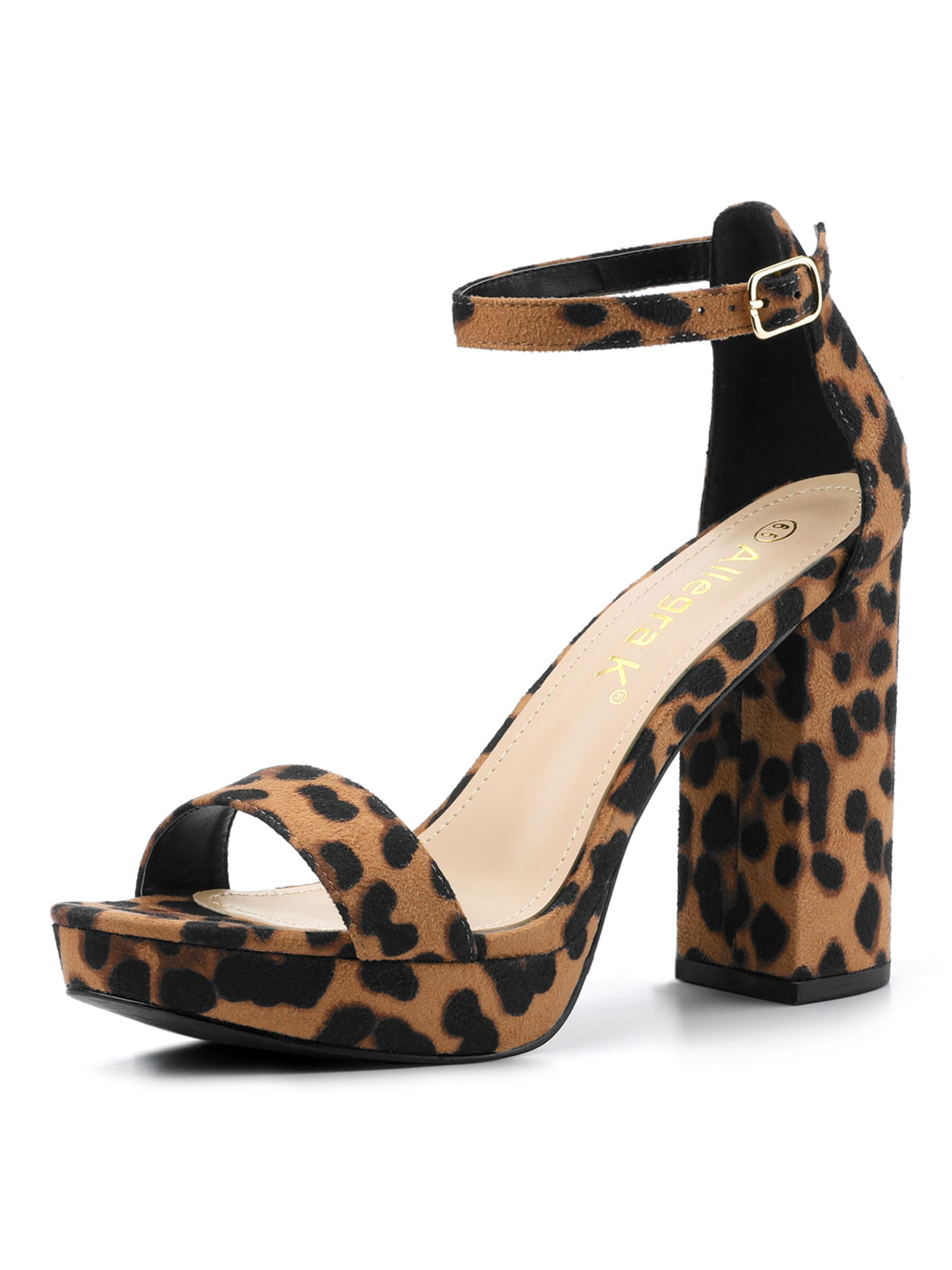 BLISSFUL STEP Women's Open Toe Platform Ankle Strap Chunky Heel Sandals