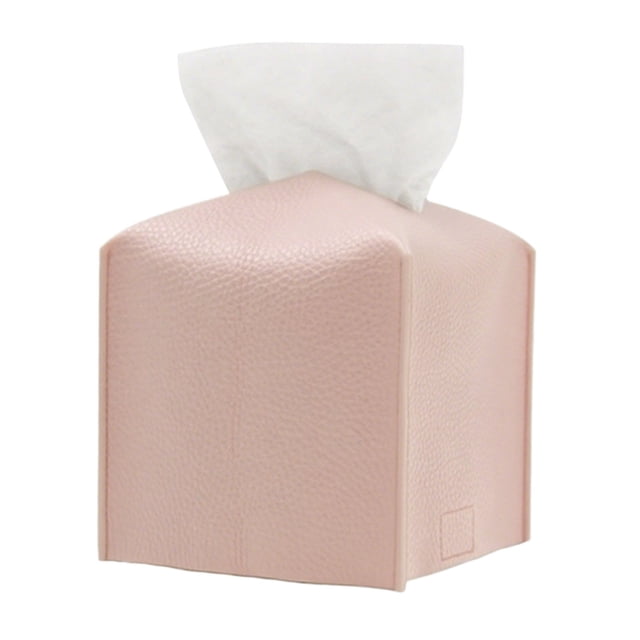 Storage Organizer Leather Tissue Cover for Indoor Use with Elegant and Functional Design for Home and Living Spaces