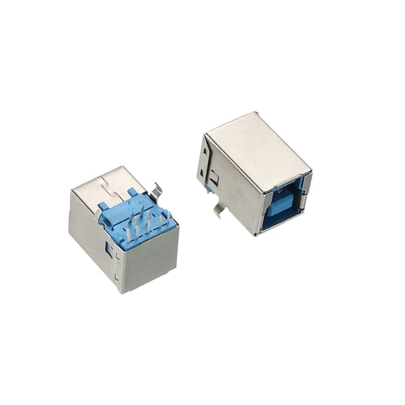 Unique Bargains USB Connector 3.0 Type B 9Pin Female 90 Degree Jack Solder USB Repair Replacement Adapter 2 Pack