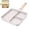 Beige, variant on Divided Saute Pan for Cooking Nonstick Egg Frying Pan for Pancakes and Sausage Omelet Pan for Indoor Cooking and Outdoor Grilling