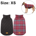 thumbnail image 2 of Dog Jackets Waterproof Coats for Dogs Windproof Cold Weather Coats Dog Clothes Reversible British Style Plaid Dog Sweaters, 2 of 7
