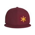 thumbnail image 3 of ZICANCN Baseball Casquettes Abstraites Soleil Étoile Météo, Casquettes de Camionneur pour Hommes et Femmes, Casquettes Plates Ajustables et Respirantes, Rouge Foncé, 3 of 6