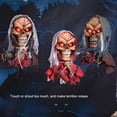 thumbnail image 3 of Horror Halloween Skull Decorations Sound Activated Hanger Scary Voice Control Hanging Ghosts Props Party Outdoor Garden, 3 of 7