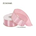 thumbnail image 2 of Unique Bargains 1 1/2 Inch 25 Yard Wide Satin Ribbon with Gold Edges Grosgrain Fabric Ribbon for Gift Wrapping, Pink, 2 of 7