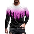 thumbnail image 1 of Chemise à Manches Longues pour Homme Mode Homme Décontractée Col Rond Chandail à Enfiler Imprimé T-Shirt à Manches Courtes Blouse, 1 of 3