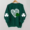 thumbnail image 2 of FAIWAD Womens St. Patrick's Day Sweatshirts Long Sleeve Round Neck Drop Shoulder Loose Pullover Sweatshirts, 2 of 4