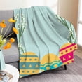thumbnail image 2 of Easter Blanket Easter Eggs Blanket Flannel Digital Printed Conditioning Blanket Nap Blanket, 2 of 7
