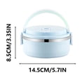 thumbnail image 3 of Stainless Steel Insulated Lunch Box for Students and Office Workers - Portable Circular Bento with Fresh-Keeping Design, 3 of 9